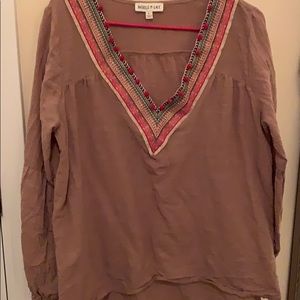 Pom Pom detail blouse